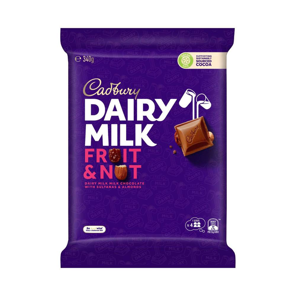 Cadbury Dairy Milk Fruit & Nut Block Chocolate - 340g
