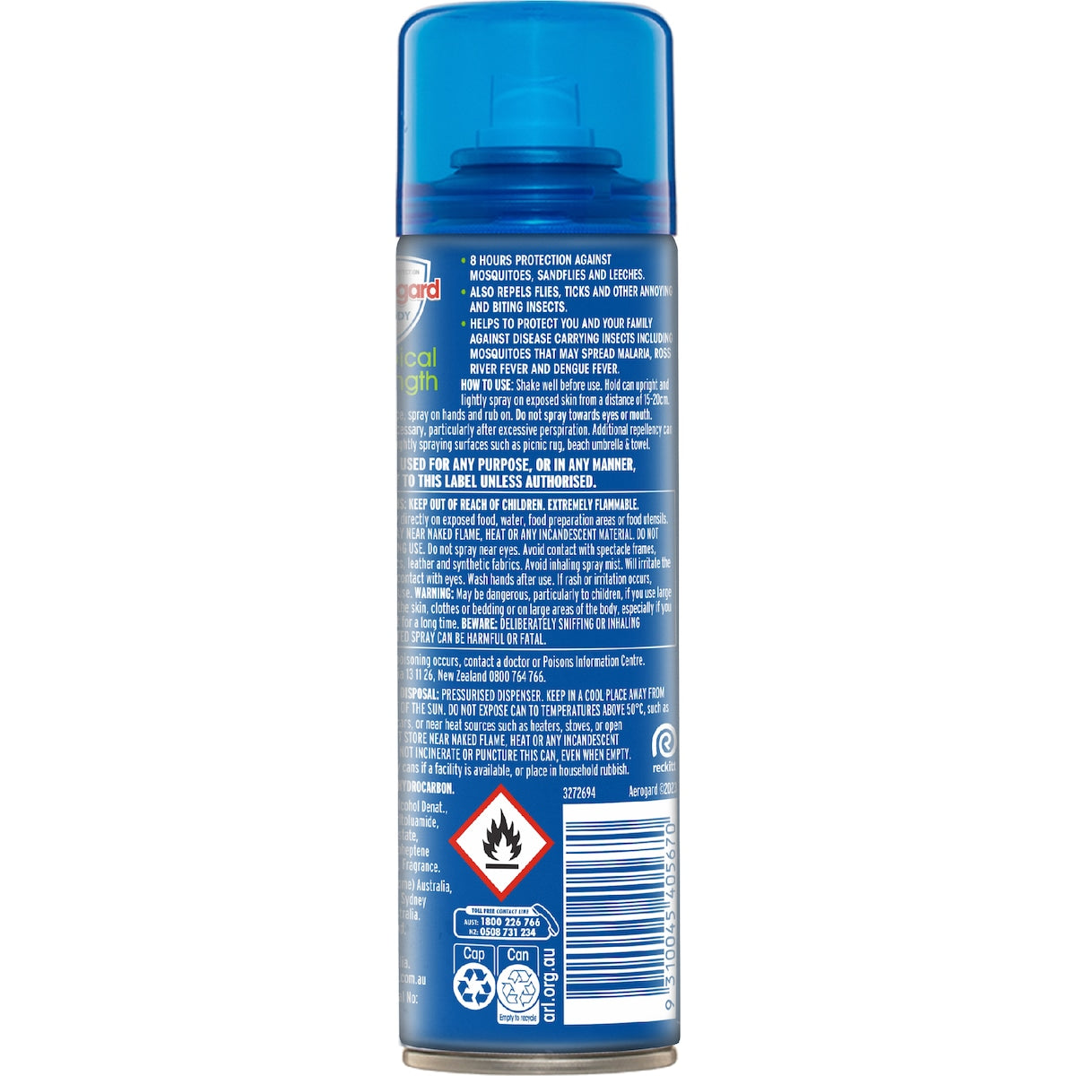 Aerogard Tropical Strength Insect Repellent Spray 150g