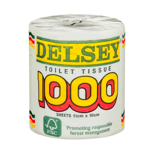 Delsey 1000 Sheets Toilet Roll - 1 pack