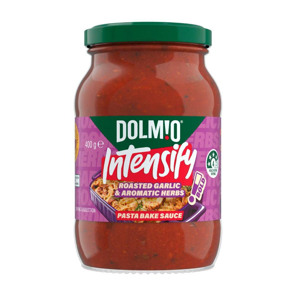 Dolmio Intensify Roasted Garlic & Aromatic Herbs Pasta Bake Sauce - 400g