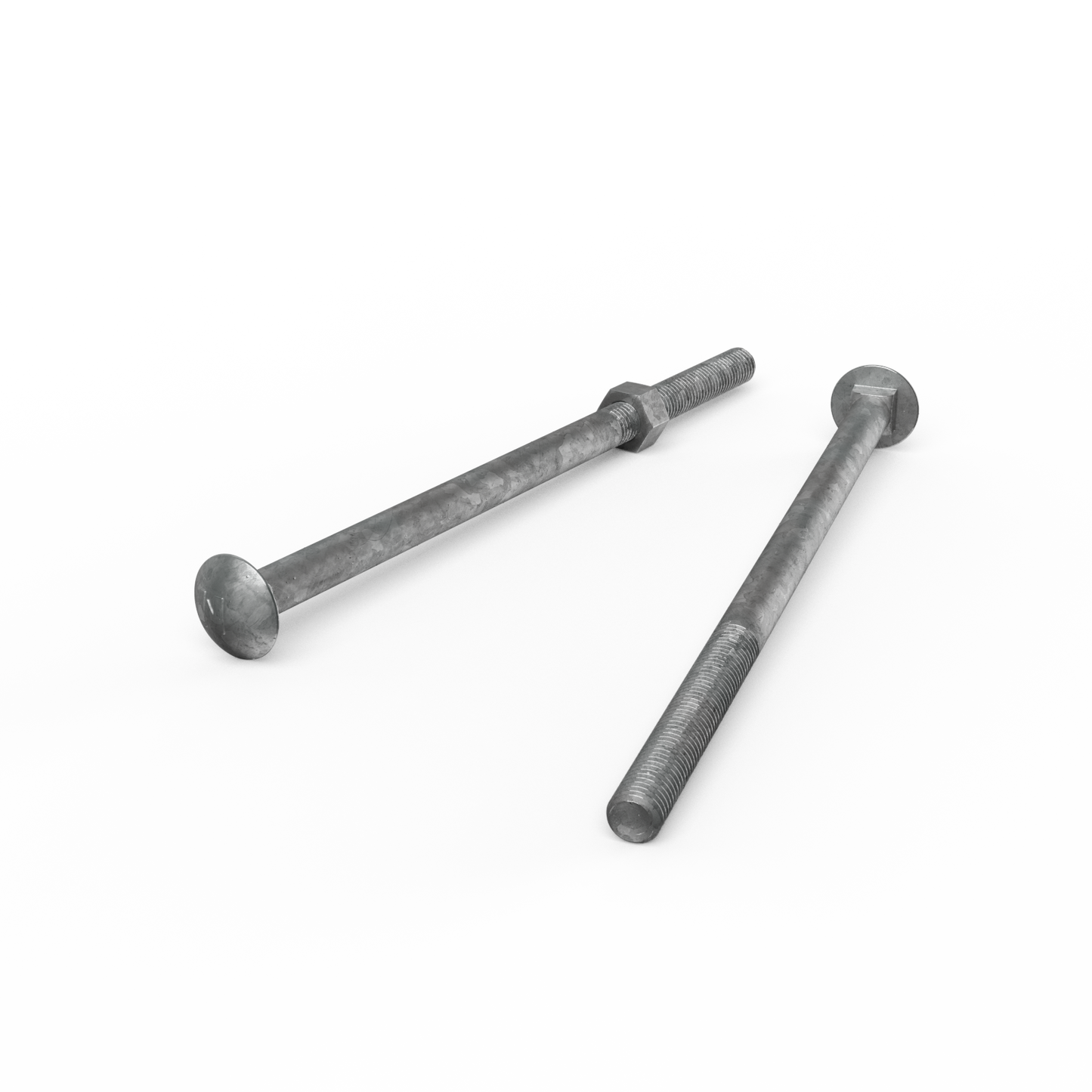 Zenith Hot Dip Galvanised Cup Head Bolts & Nuts - M12 x 240mm - 12 Pack