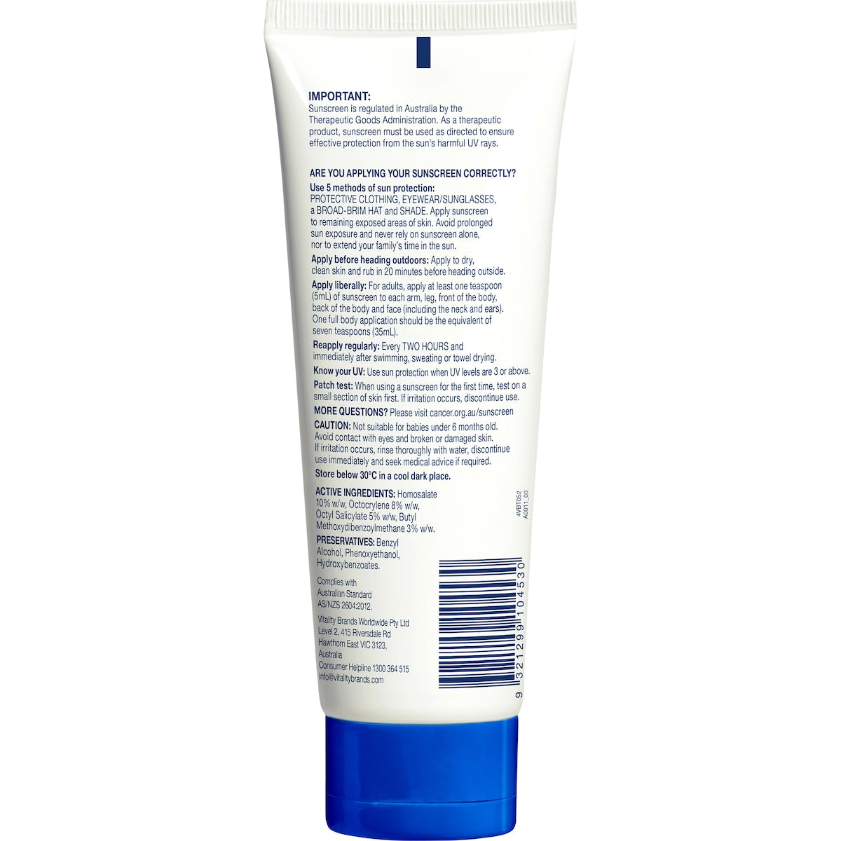 Cancer Council Spf 50+ Ultra Sunscreen Tube 250ml
