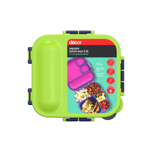 Decor Square Lunch Box 2.2l - 1 Each