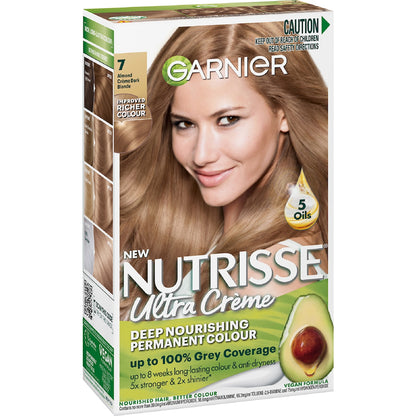 Garnier Nutrisse Hair Colour 7.0 Almond Crème Each