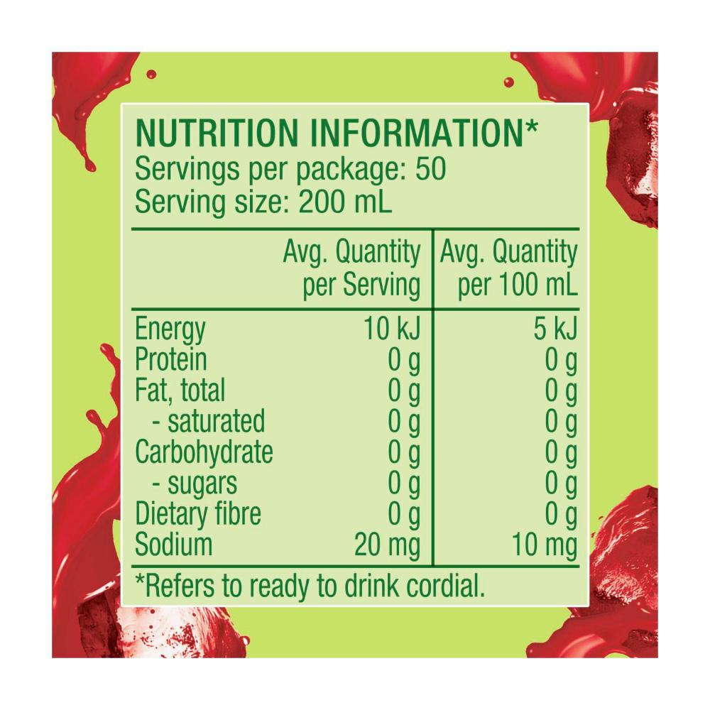 Golden Cire Cordial Zero Sugar Apple Blackcurrant - 2L