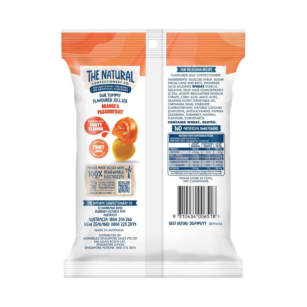 The Natural Confectionery Co. Juicy Bursts Orange & Passionfruit Flavoured ... 150g