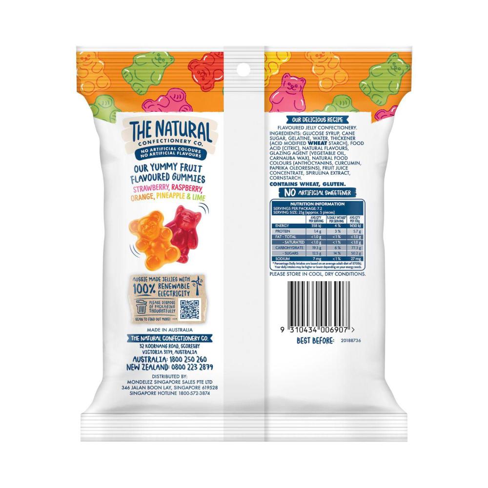 The Natural Confect Co. Gummy Bears - 180g