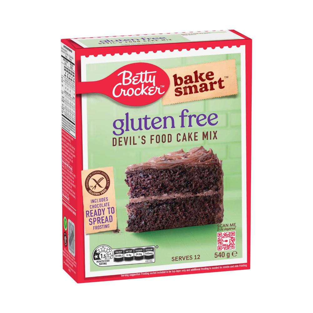 Betty Crocker Bake Smart Cake Mix Gluten Free Devils Food - 540g