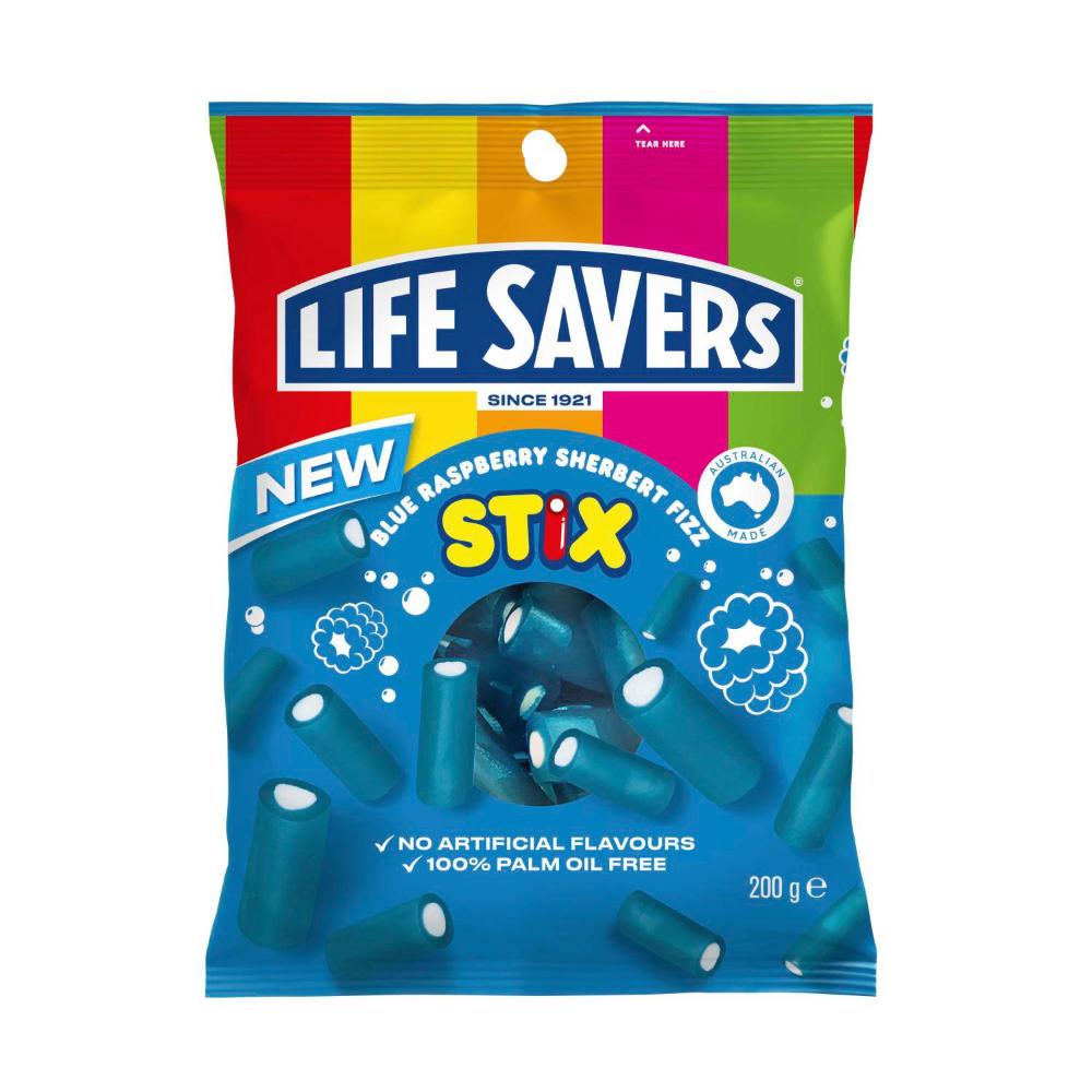 Life Savers Blue Raspberry Sherbert Fizz Stix - 200g