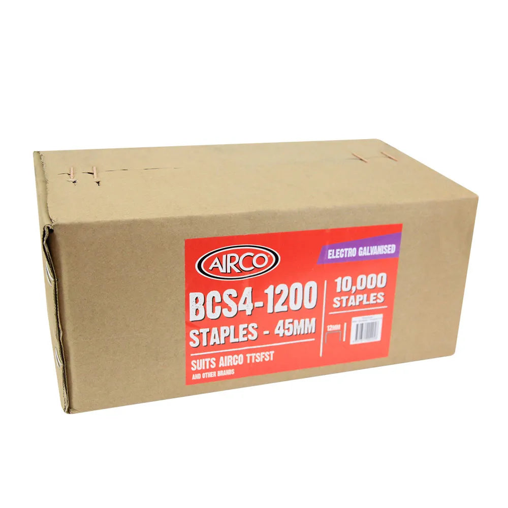 AIRCO Flooring Staples Electro Galvanised - 45mm Box of 10000 SB11110