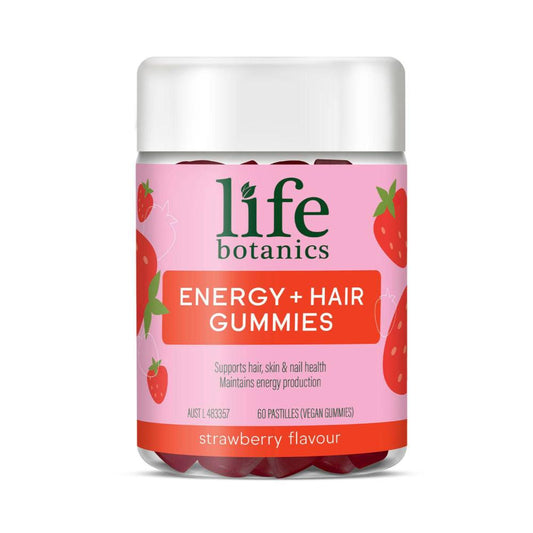 Life Botanics Gummies Energy + Hair Growth - 60 Pack