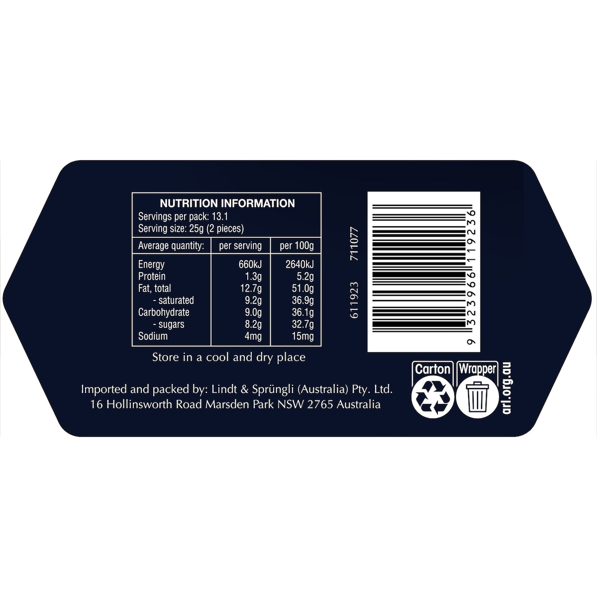 Lindt Lindor Dark Assorted Chocolate Box 327g