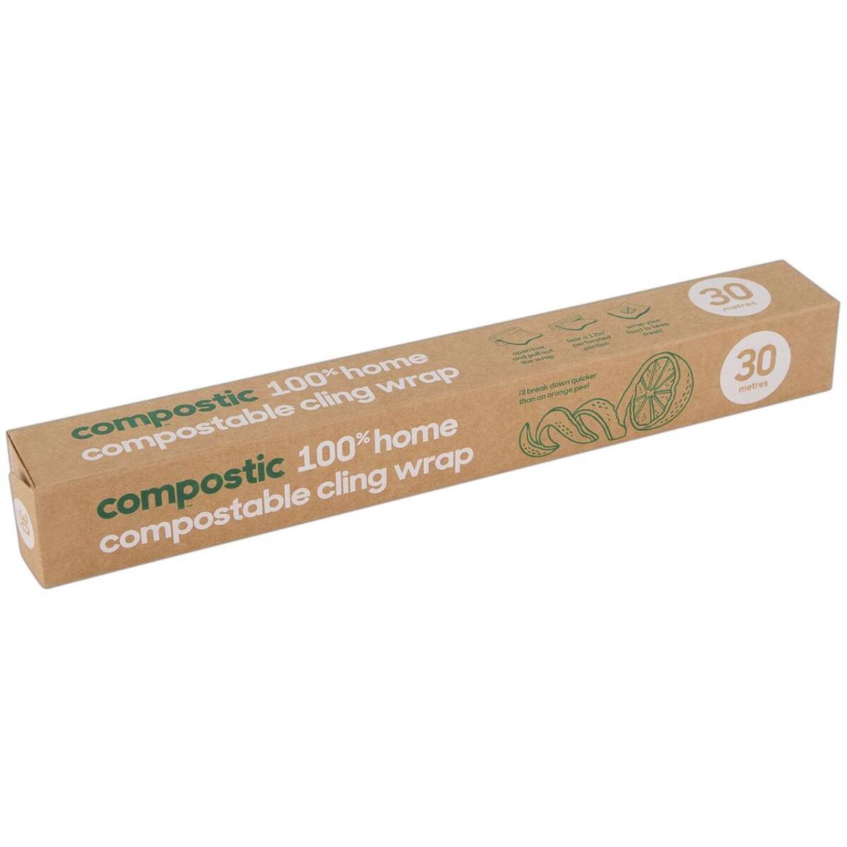 Compostic 100% Home Compostable Cling Wrap 30m Each