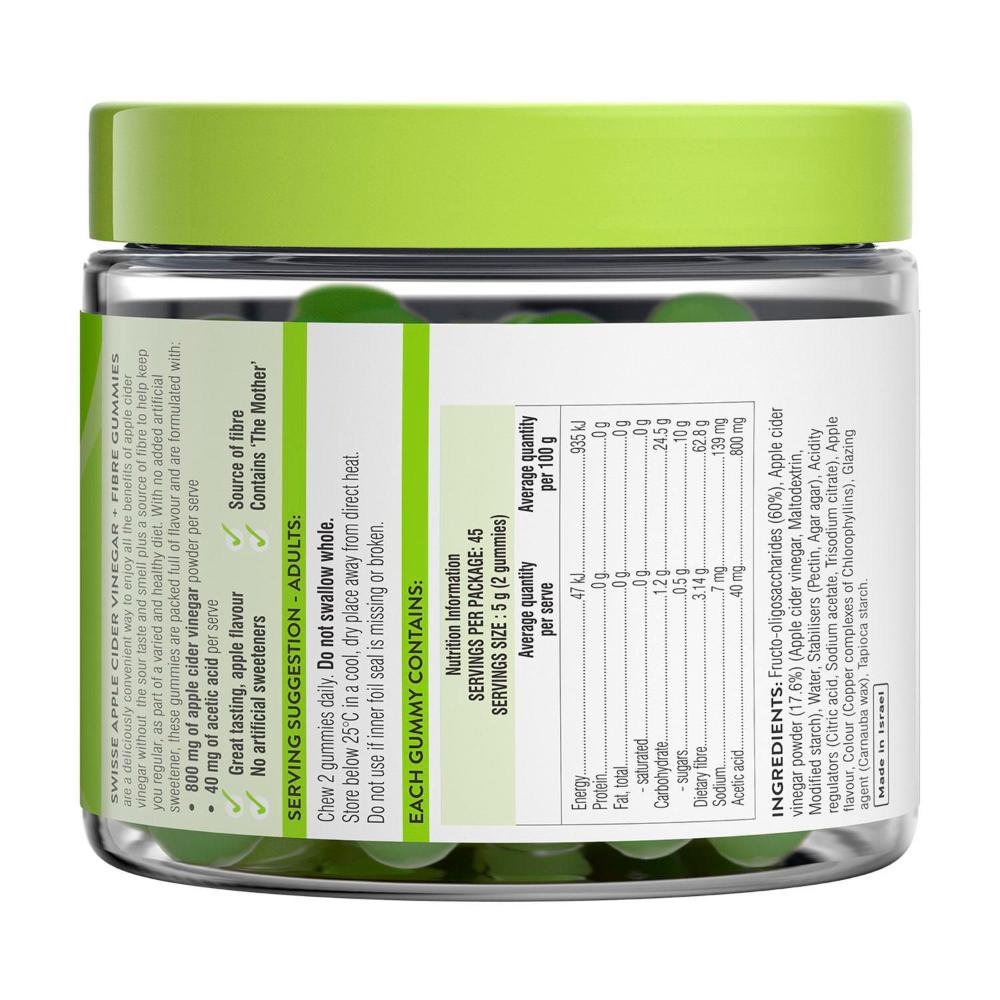 Swisse Adult Gummies Apple Cider Vinegar & Fibre - 90 Pack
