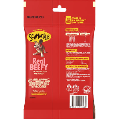 Schmackos Strapz Dog Treats With Beef 200g