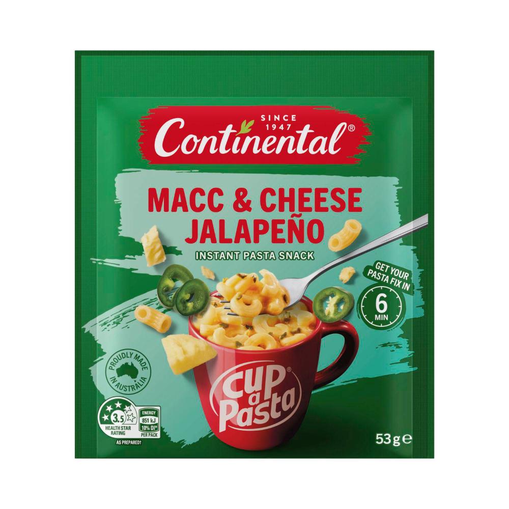 Continental Cup A Pasta Macaroni & Cheese Jalapeno - 53g