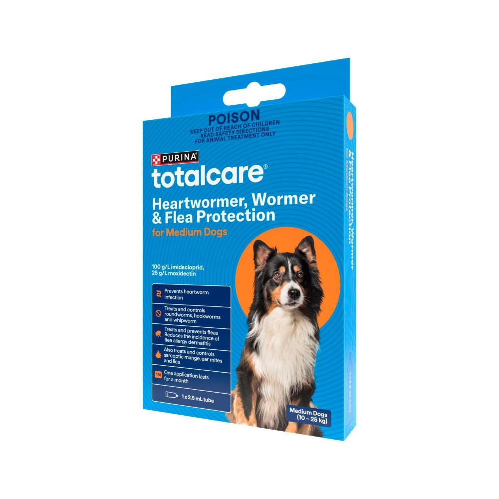 Totalcare Heartworm Flea Prot Med Dog Treatment - 1 Pack