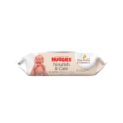 Huggies Ultimate Wipes Nourish & Care Wipes - 64 Pack