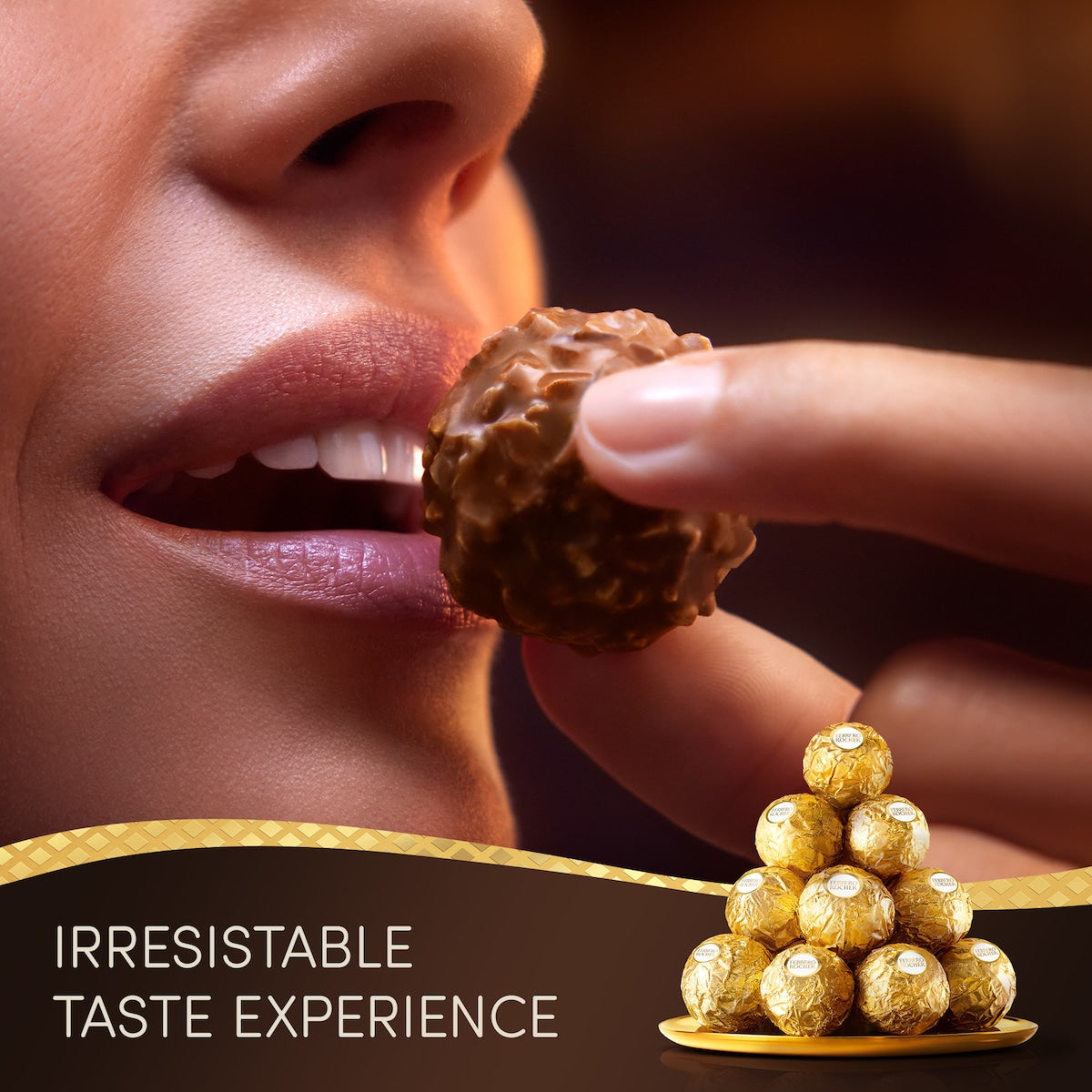 Ferrero Rocher Chocolate Gold Cube Tin 18 Pack
