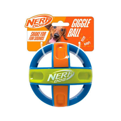 Nerf Dog 5in Giggle Ball Blue/ Green/ Orange - 1 Pack