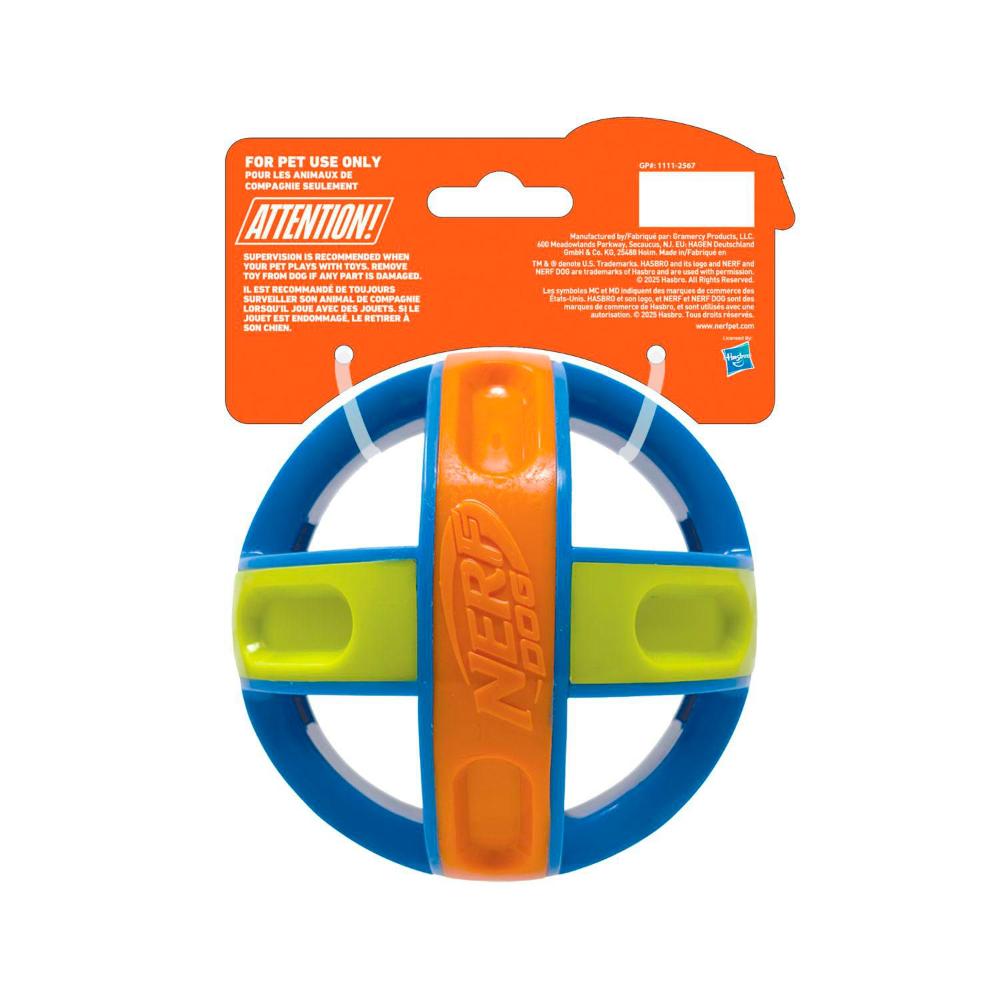 Nerf Dog 5in Giggle Ball Blue/ Green/ Orange - 1 Pack