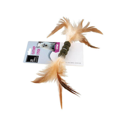 The Pet Cartel Catnip Stick Balls With Feather Inetractive Play Cat Toy - 1 Pack