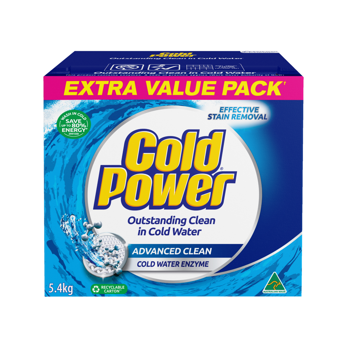 Cold Power Advanced Clean Powder Laundry Detergent - 4kg