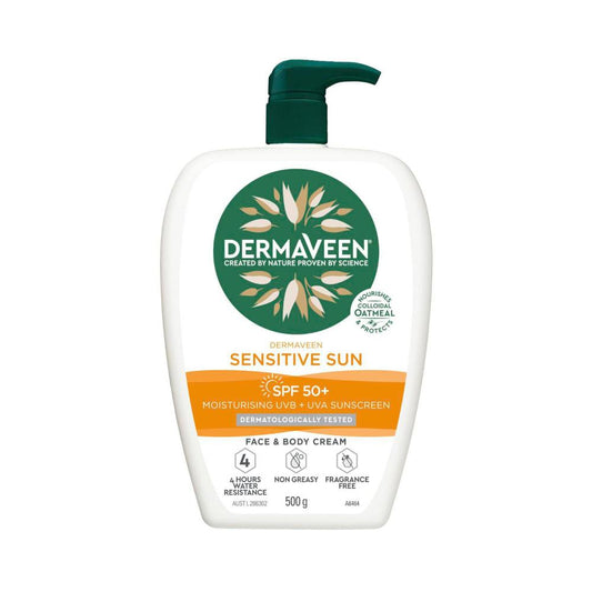 Dermaveen Sensitive Sun Face & Body Cream SPF 50+ - 500g