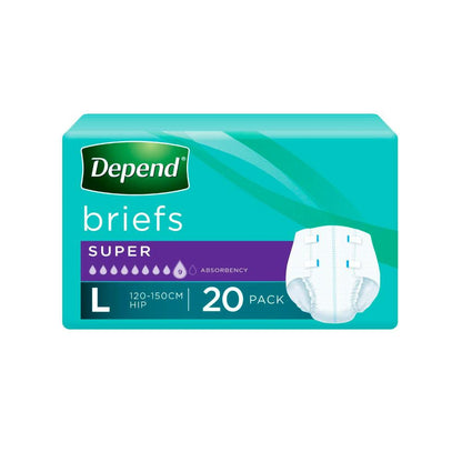 Depend Brief Super Large - 20 Pack