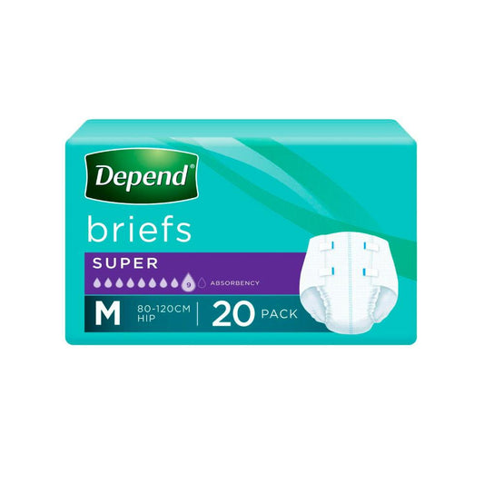 Depend Brief Super Medium - 20 Pack