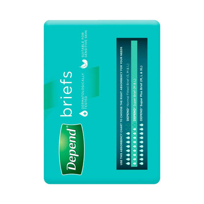 Depend Brief Super Medium - 20 Pack
