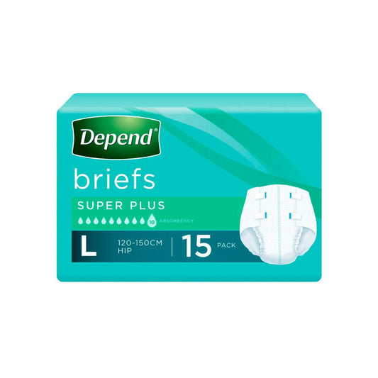 Depend Brief Super Plus Large - 15 Pack