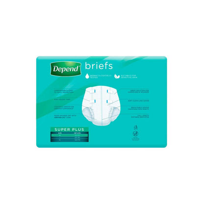 Depend Brief Super Plus Medium - 15 Pack