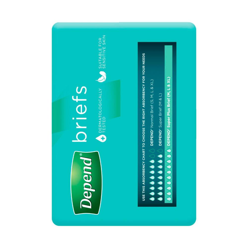 Depend Brief Super Plus Medium - 15 Pack