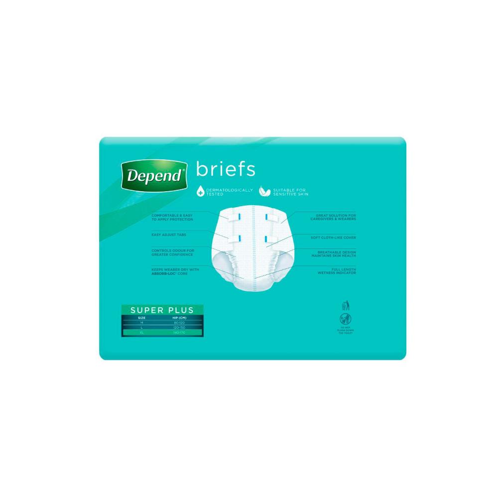 Depend Brief Super Plus XL - 15 Pack