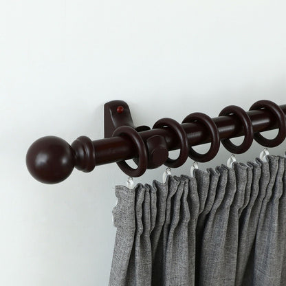 Windoware Curtain Rings - 33mm - Walnut - 5 Pack