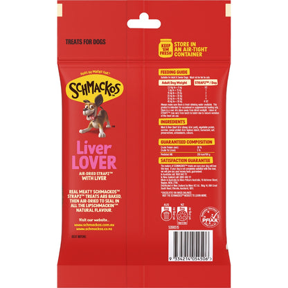 Schmackos Strapz Liver Dog Treats 200g