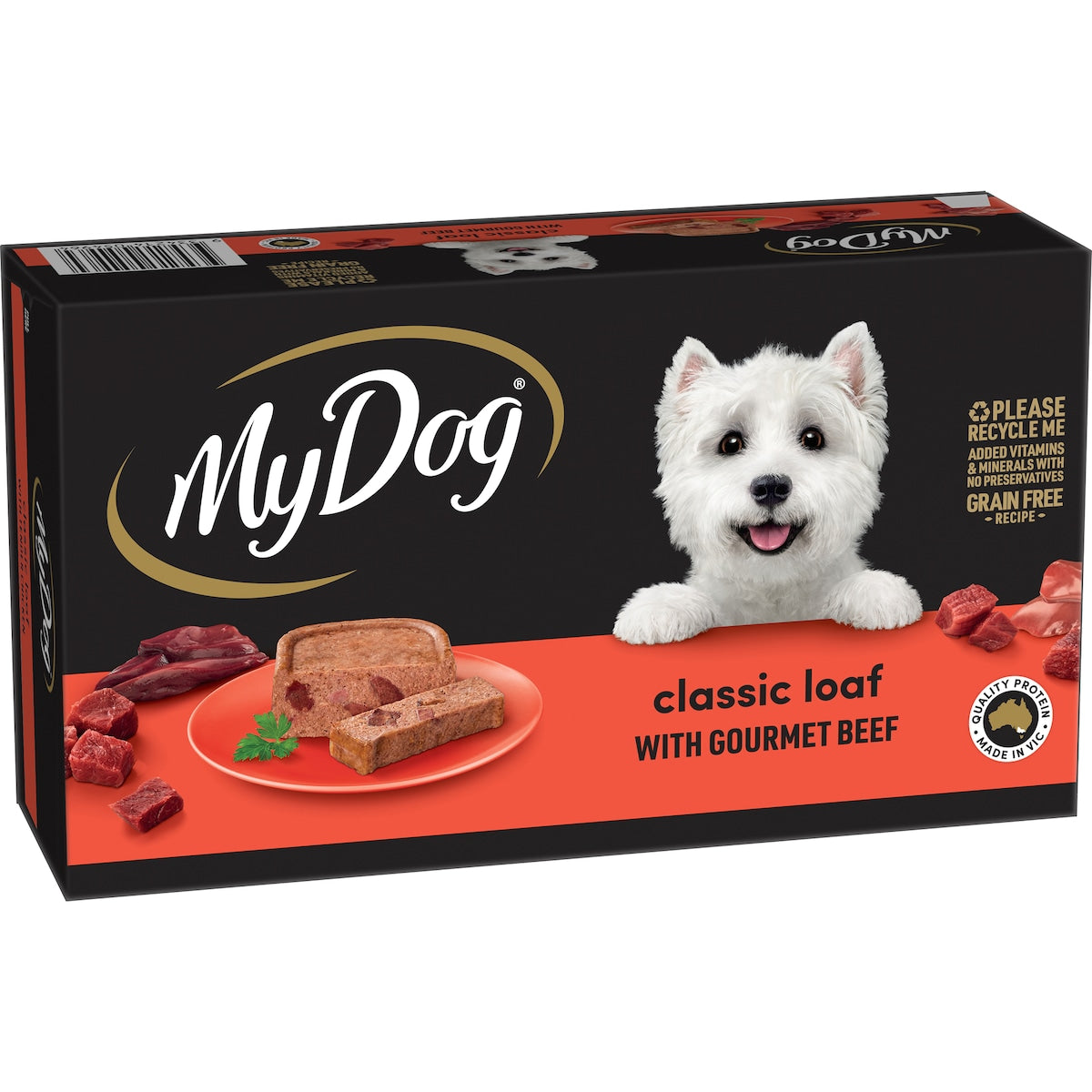 My Dog Adult Classic Loaf Gourmet Beef Wet Food Trays 100g X 24 Pack