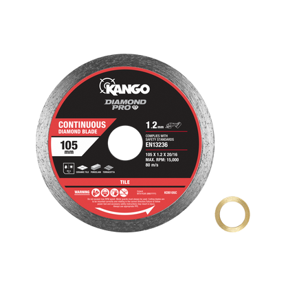 Kango Diamond Saw Blade - 105mm - Continuous Rim - Smooth Cut
