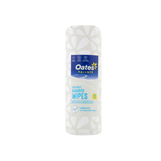 Oates Earthly Reusable Bamboo Wipes - 10 Pack