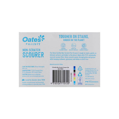 Oates Earthly Non-scratch Scourer - 2 Pack