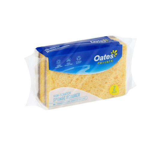 Oates Earthly Non-scratch Sponge Scourer - 2 Pack