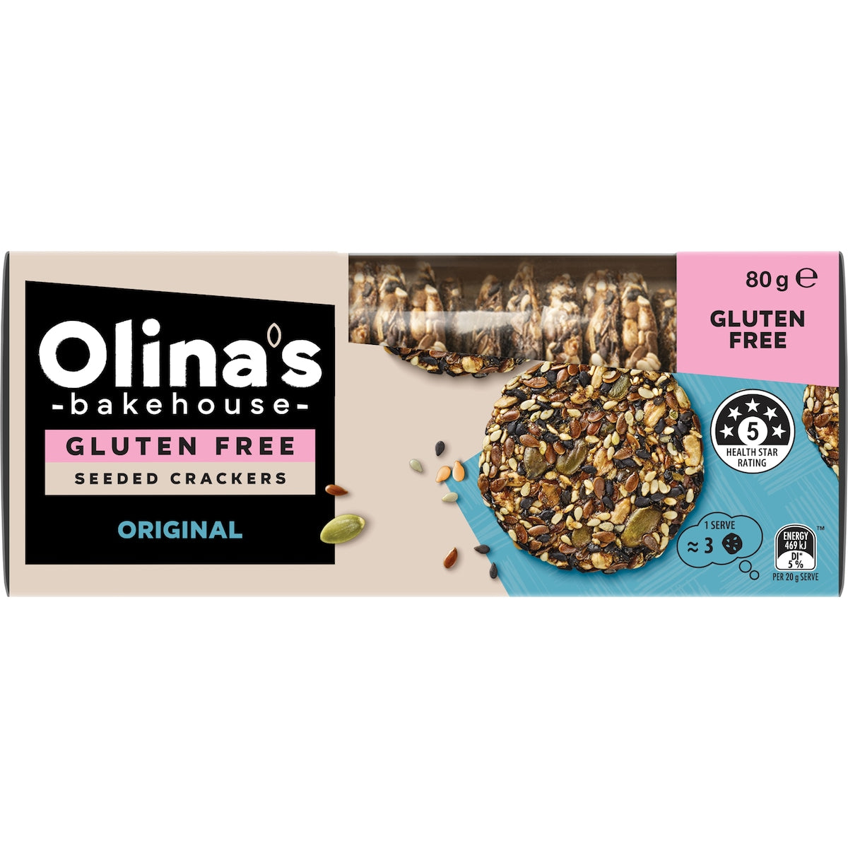 Olinas Bakehouse Seeded Crackers Original 80g