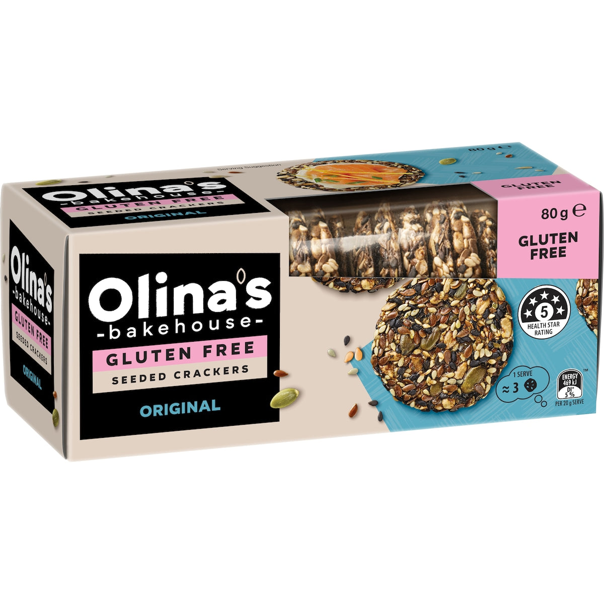 Olinas Bakehouse Seeded Crackers Original 80g