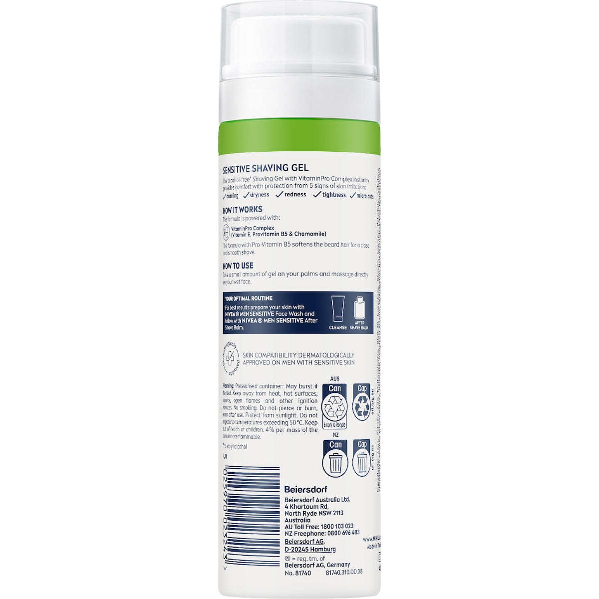 Nivea Men Sensitive Shave Gel With Chamomile & Vitamin E 200ml