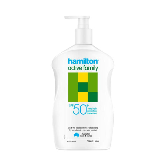 Hamilton Active Family Sunscreen SPF 50+ - 500mL