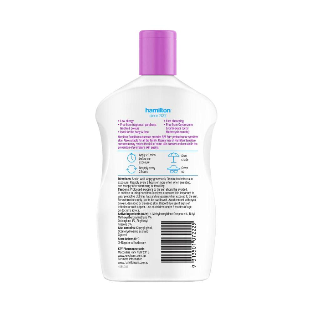 Hamilton Sensitive Sunscreen SPF 50+ - 265mL
