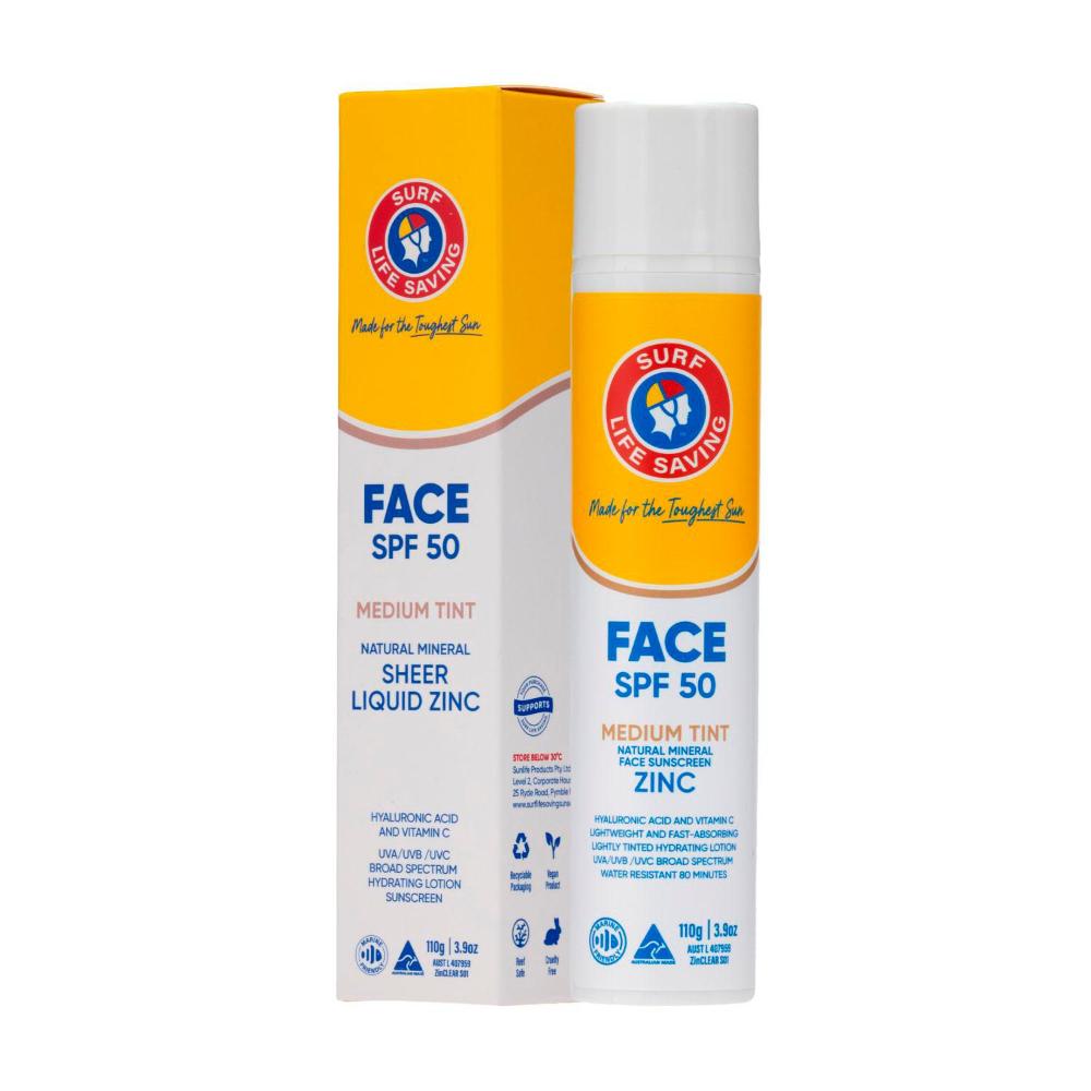 Surf Life Natural Mineral Zinc Face Medium Tint SPF 50+ - 110g