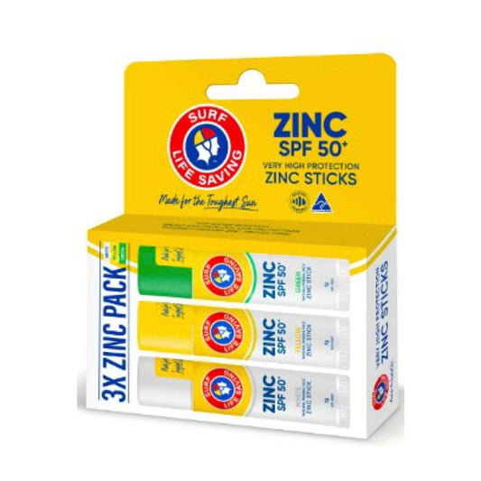 Surf Life Saving Zinc Sticks SPF 50+ 3pack - 36g