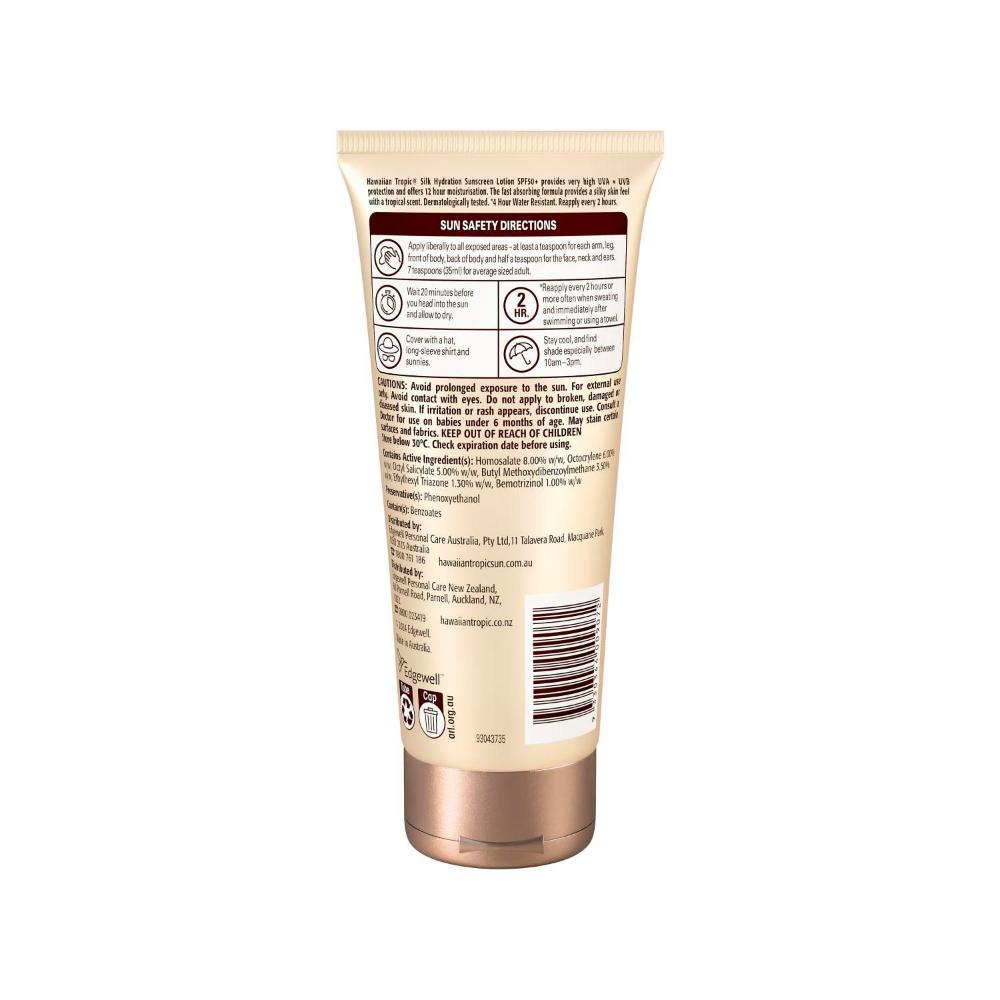 Hawaiian Tropic Silk Hydration Sunscreen Lotion Spf 50+ - 180mL